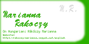 marianna rakoczy business card