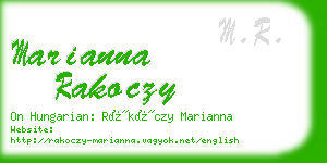 marianna rakoczy business card